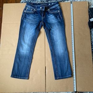 Miss me womens cuffed capri blue jeans size: 29
